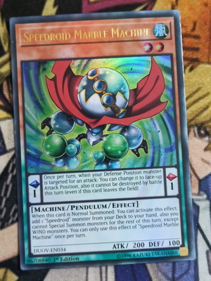 Speedroid Marble Machine Ultra Rare κάρτα Yu-Gi-Oh!