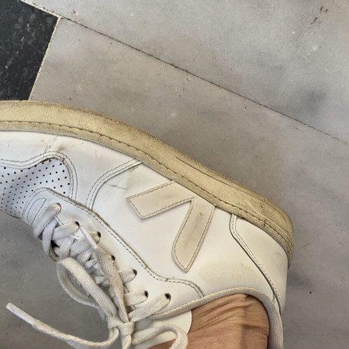 Veja sneakers size 39 used, white with beige sole