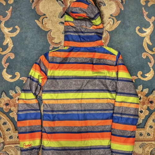 Unisex Protest jacket new multicolor with hood and fur trim