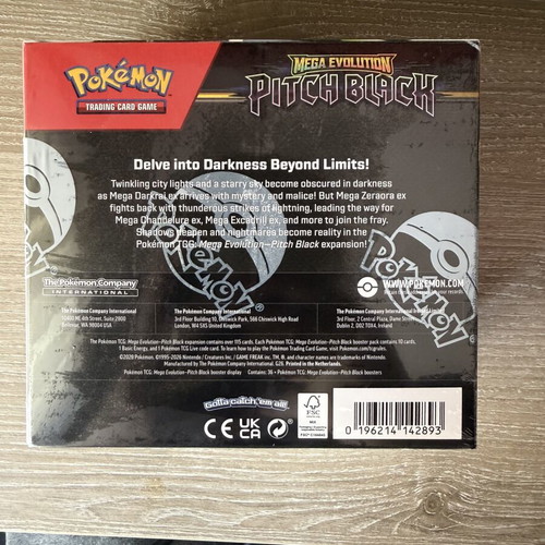 Pokemon TCG Pitch Black booster box, factory sealed