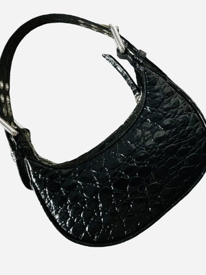 By Far Mini Soho Croco women's mini bag new, black