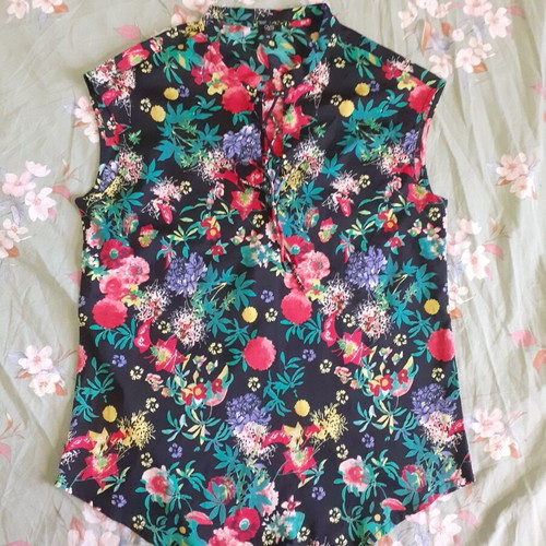 OVS Summer Blouse like new, size XXL 44, multicolor black