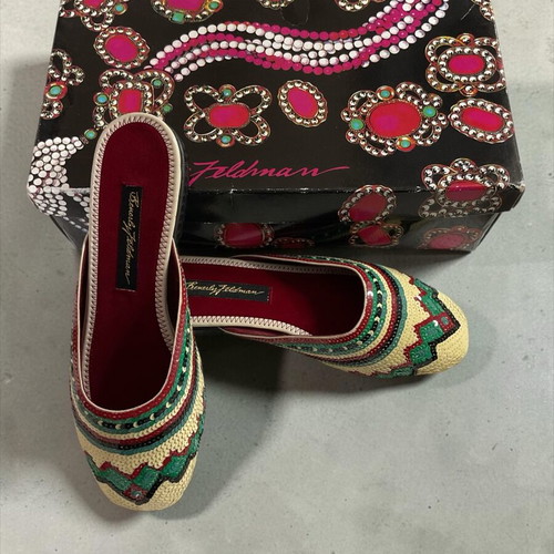 Beverly Feldman Ice Queen mules new, size 36, multicolor