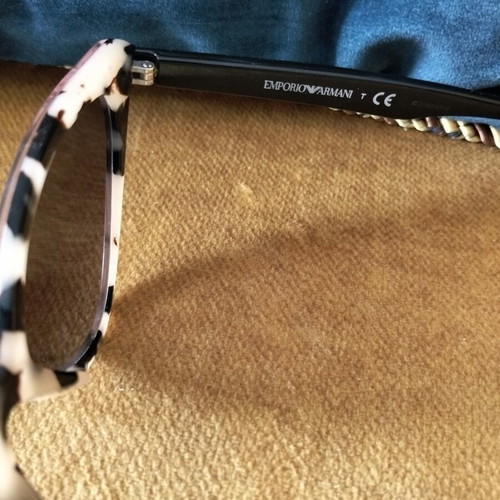Emporio Armani EA4136 cat-eye sunglasses, shiny pink havana frame