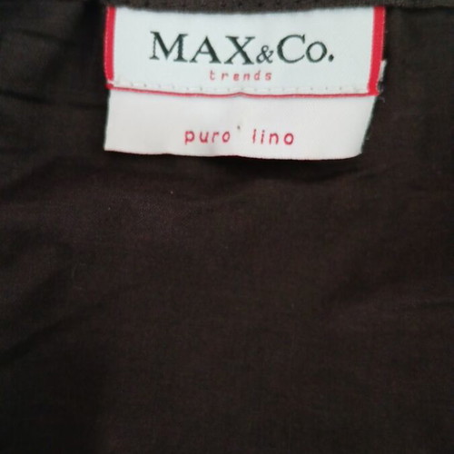 Max & Co skirt like new, A-line, 100% linen, brown, size L