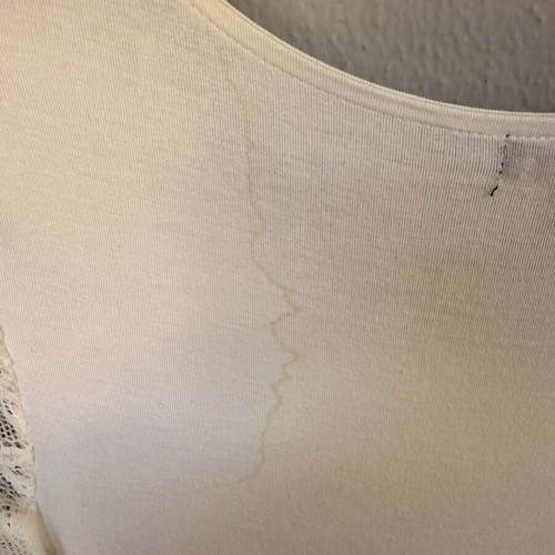 Women's white lace blouse with 3/4 sleeves used, size M