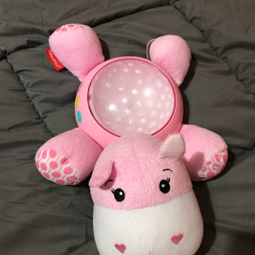 Fisher Price Sleep Toy Hippo Fabric Projector with Music like new