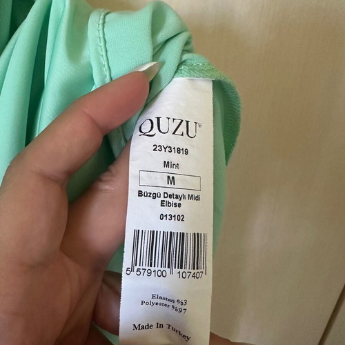 Midi satin dress green, like new, size S