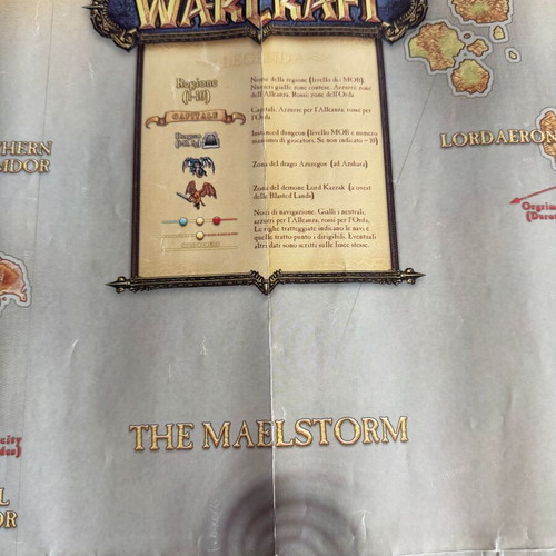World Of Warcraft Retro Map Poster Used From 2005