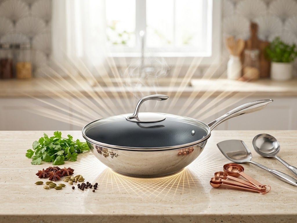 ワ*様 新品Tupperware マストロロッカ 32cm フライパン Tupperware Chef Series Premium Wok with… - € 150,00 - Vendora.cy