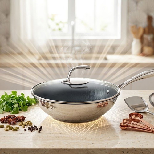Tupperware Chef Series Premium Wok with Glass Lid