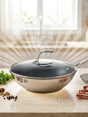 Tupperware Chef Series Premium Wok with Glass Lid