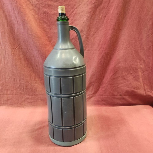 Damigiana with plastic coating like new, height 50cm, circumference 53cm