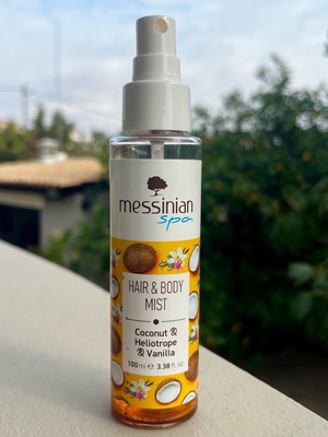 Messinian Spa Hair & Body Mist used, Coconut & Heliotrope & Vanilla 100ml