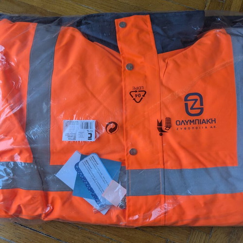 Collectible waterproof reflective work jacket, Large