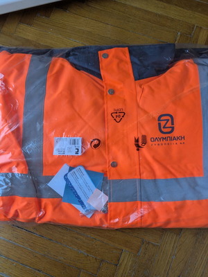 Collectible waterproof reflective work jacket, Large