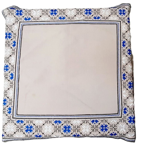 Embroidered Pink Tablecloth with Bulgarian Motifs like new