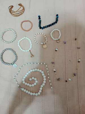 Fo jewelry used, bracelet and necklace set