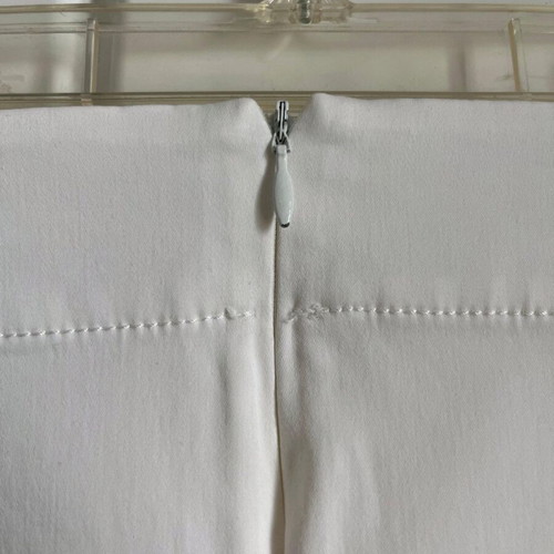 Carla G white midi skirt with slits and buttons, size 44