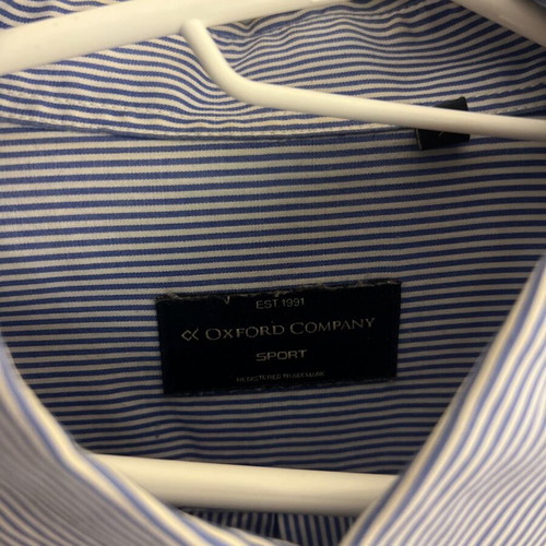 Oxford shirt XL like new, white and blue