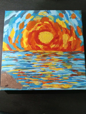 Original artwork on canvas 20x20 new