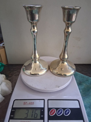 Silver candlesticks 925 pair like new