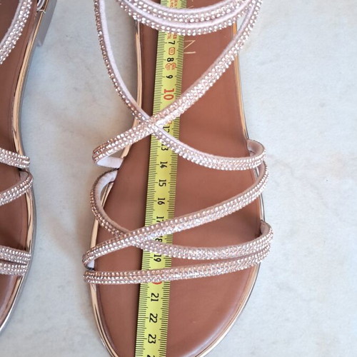 Seven summer sandals like new, size 39, pink-gold