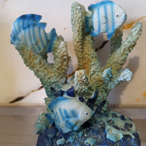 Decorative coral design with fish, new marine landscape