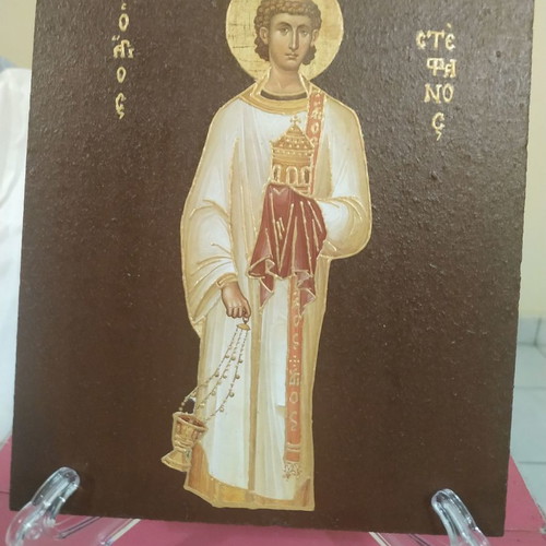 Handmade icon of Saint Stephen new, hand-painted