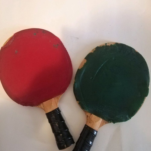 Sunflex ping pong rackets used with net set and 10 balls