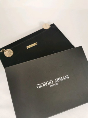 Giorgio Armani velvet clutch bag used