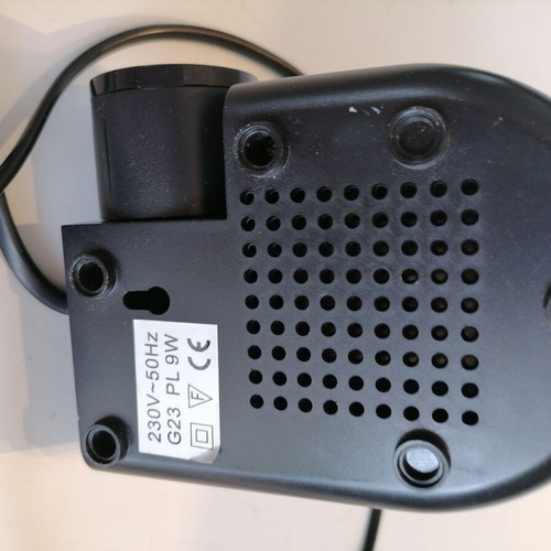 Table lamp used, black with Philips 9W bulb