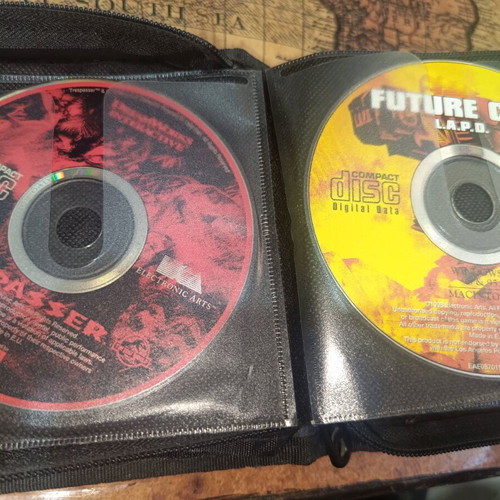 Case with various PC games and demos used