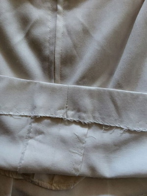 Mini skirt used, hand-sewn, white, size M