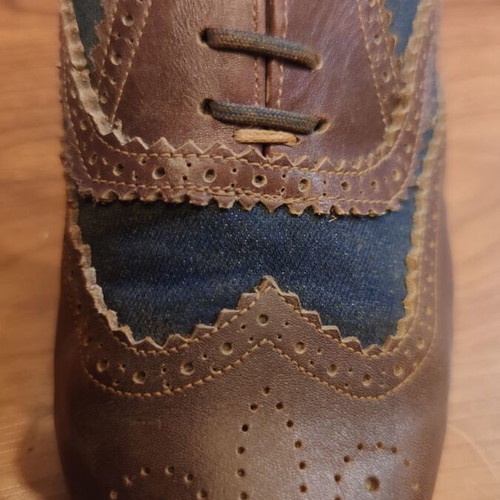 Tango and Latin dance shoes used, size 40, blue and brown