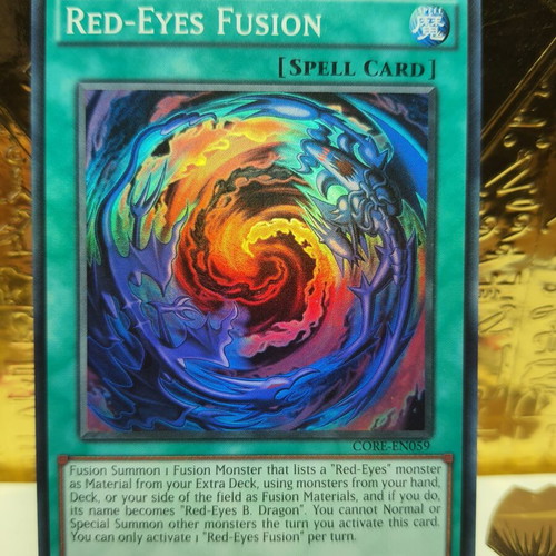 Yu-Gi-Oh! Red-Eyes Fusion card near mint, super rare