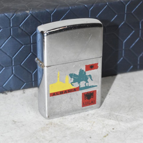 Earth vintage lighter used with Albanian theme