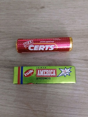 Καραμέλες Certs και Τσίχλες America καινούργιες, πακέτο 90s vintage
