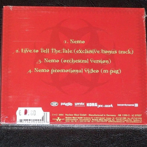 Nightwish Nemo Digi CD like new