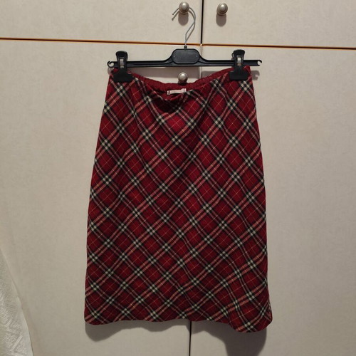 Midi vintage plaid skirt used, multicolor, size S