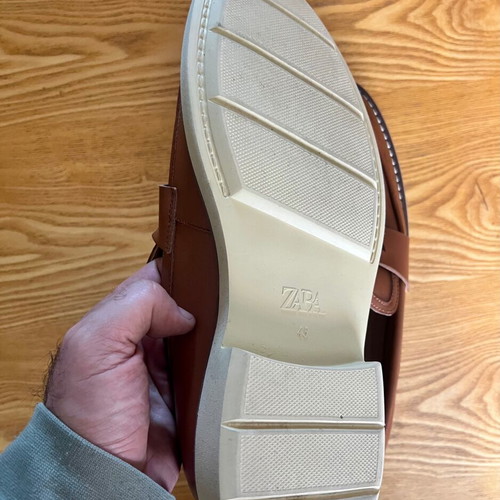 Zara brown moccasins size 45 like new