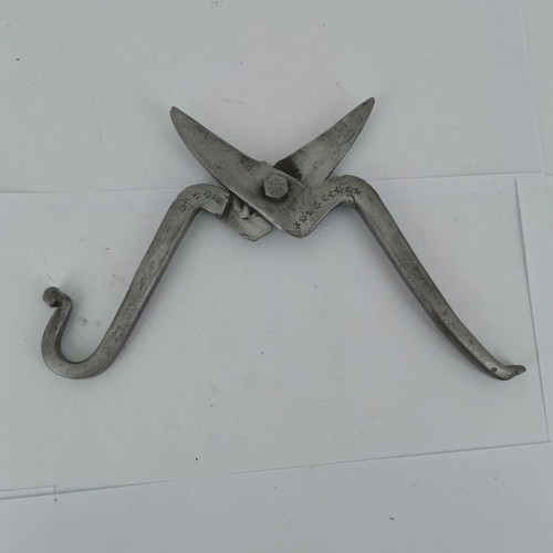 Blacksmith scissors used, ornate, circa 1900
