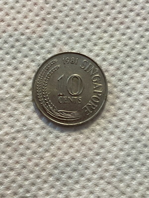 Νόμισμα Singapore 10 cents 1981 σαν καινούργιο