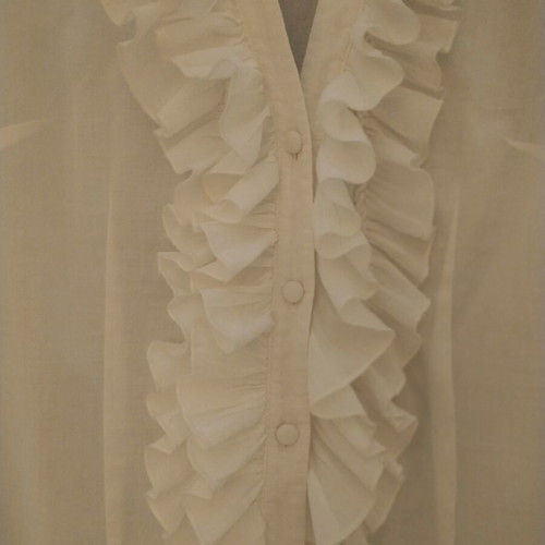 Cotton blouse with ruffles size 164 cm, like new, white