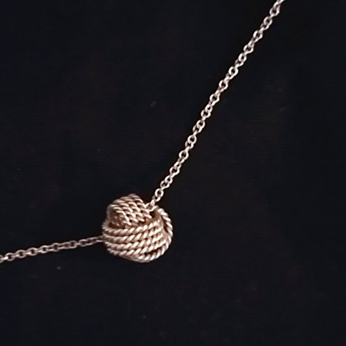 Tiffany & Co Twist knot silver necklace like new