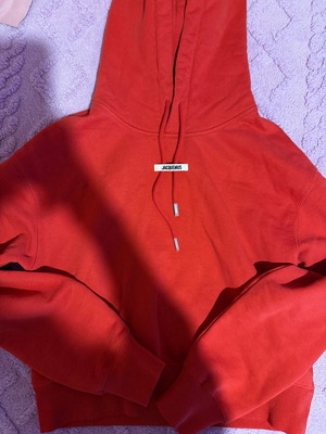 Jacquemus cropped red sweatshirt hoodie new, size Small