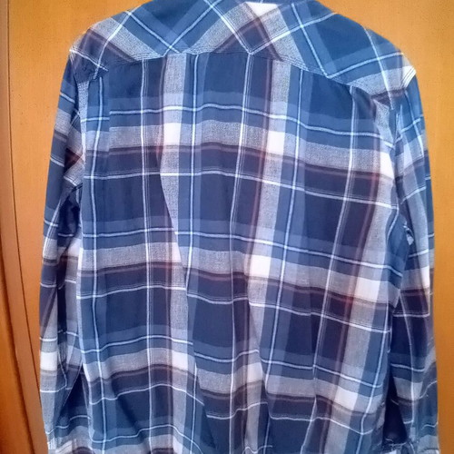Gap men's shirt L like new, blue plaid