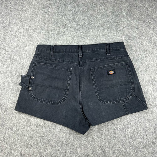 Dickies Carpenter Shorts Black Canvas used W34 Vintage 90s