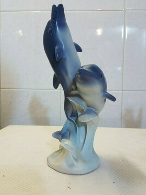 Ceramic dolphins used from the 80s, 26x11 cm