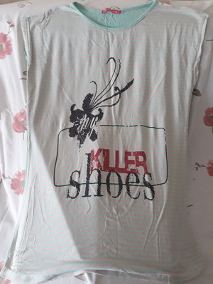 Women's sleeveless top like new, grey pink with graphic design